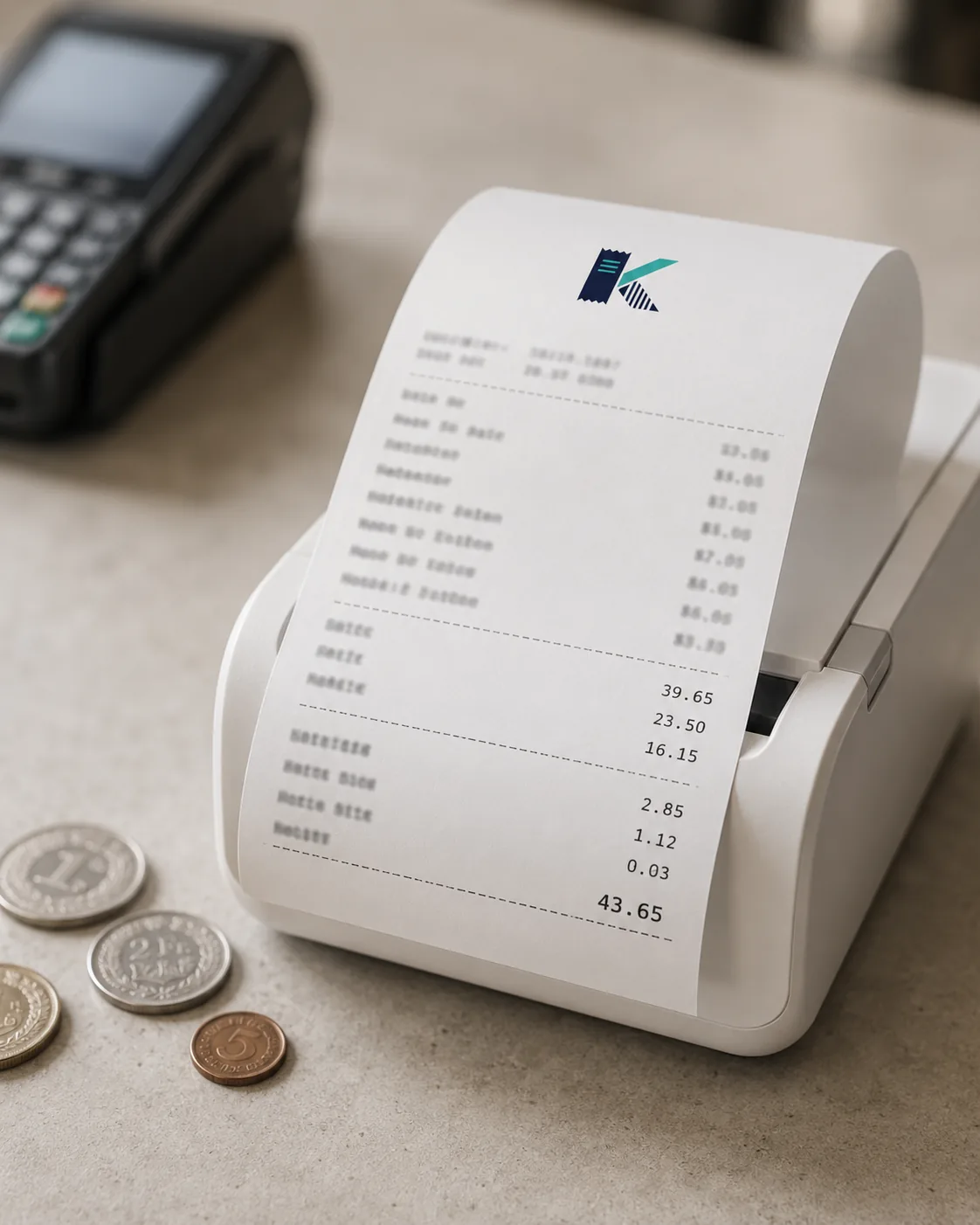 Receipt showing Swiss VAT split and cash rounding